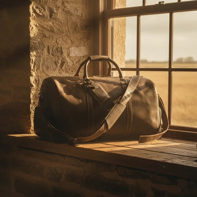 Sac Weekend Cuir Véritable Souple - Format 48h / Cabine Avion - Grande Ouverture