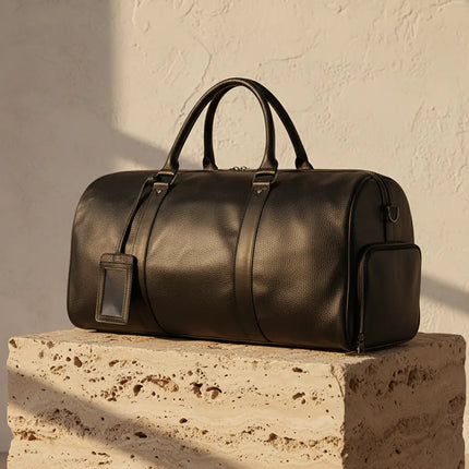 Grand Sac Fourre-Tout en Cuir - Design Intemporel & Robuste - Idéal Cadeau Homme