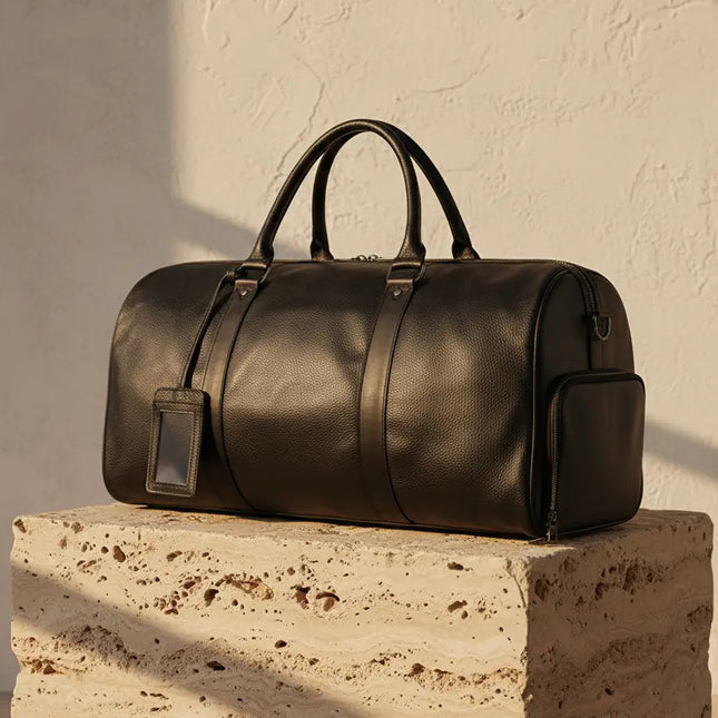 Grand Sac Fourre-Tout en Cuir - Design Intemporel & Robuste - Idéal Cadeau Homme