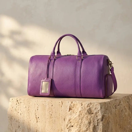 Bagage à Main Cuir Femme - Sac Weekend Spacieux - Style Classique & Élégant