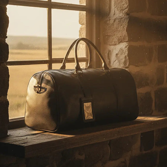 Grand Sac Fourre-Tout en Cuir - Design Intemporel & Robuste - Idéal Cadeau Homme